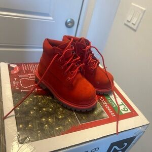 Timberland Bright Red Kids Boots